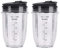 Bearman 2 Pcs 18Oz Replacement Ninja Blender Cups with Lid for Ninja IQ BL480 BL642 BL450 BL682 BL480, BL490, BL640 BL680
