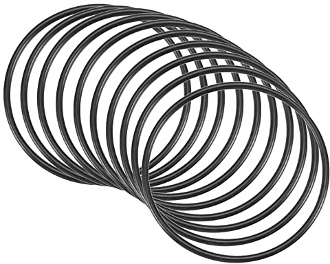 QUARKZMAN 60mm x 55mm x 2,5mm Nitrile Caoutchouc Joints toriques x 10 Pièces Rondes Joint Rondelle pour Robinet Plomberie Réparation Étanchéité Connexion [Noir]