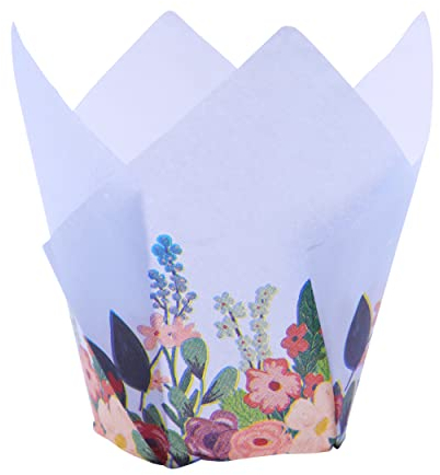 24 PME Caissettes à muffins en forme de tulipe, Bouquet de fleurs