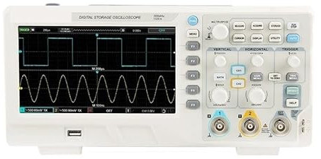 Digitales Oszilloskop, Digitales Oszilloskop USB UTD2202CEX+ Zweikanal 200 MHz 1 G Abtastrate Hochspannungstastkopf Tragbares Osziloscopio Tragbar und einfach zu bedienen