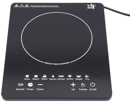 Single Induction Hob, 2200W Portable Electric Induction Cooker with Touch Control Panel & 8 Cooking Presets - LCD Screen, Auto Shut-off, Timer
