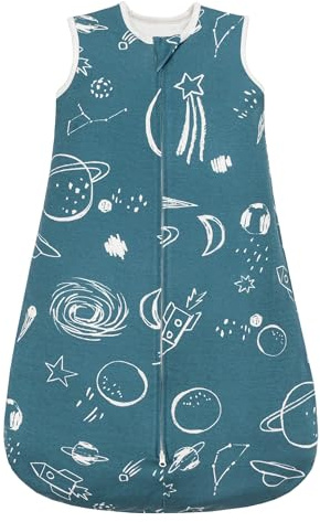 ZIGJOY Baby Sleeping Bag 1.5 TOG Sleep Sack 12-24 Months Baby Sleep Bag Toddler Wearable Blanket with 2-Way Zipper, Blue Planet, L