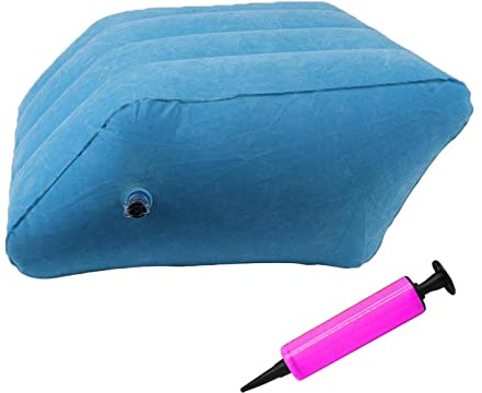 Xiaojikuaipao Cuscino portatile per gambe e ginocchia, supporto per il peso del piede, gonfiaggio rapido, sollievo dal dolore all'anca, cuneo portatile per dormire, confortevole gamba gonfiabile, 60 x