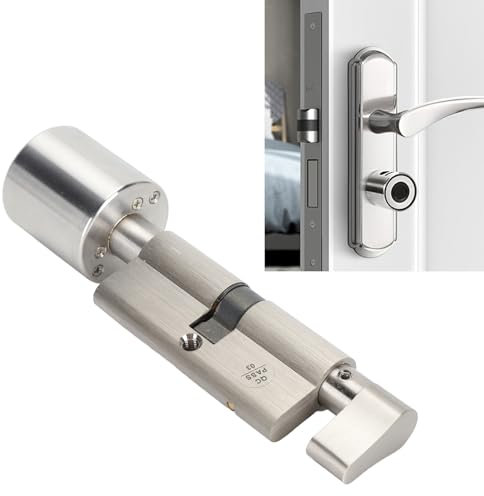 Serrure à Cylindre Intelligente Remplacement, Alliage D'Aluminium Serrure éLectronique D'Entrée Sans Clé à Empreinte Digitale Bluetooth Avec Clés pour Portes Sécurité