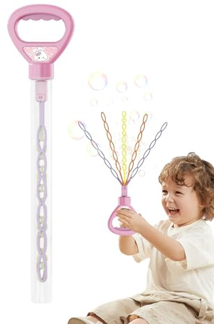 Bâton à Bulles de Savon à 32 Trous - Kit de Bulles Pratique avec 5 Pinces - Jouet pour, Parc, Camping, Jardin, Anniversaires de Famille
