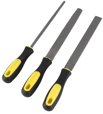 Träfil RASP TOOL SET 3st grovt tand halva runda platta handfiler för träbearbetning av kolstål träbearbetningsverktyg