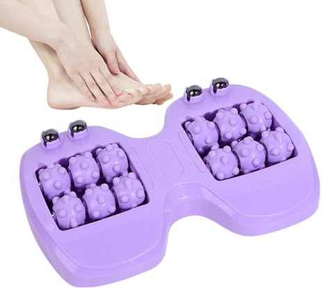 Rouleau de massage général des pieds - 28 x 8,5 x 3,5 cm, outil de gaufrage ergonomique, thérapie de relaxation, double rouleau avec perles magnétiques, pour la maison, les voyages
