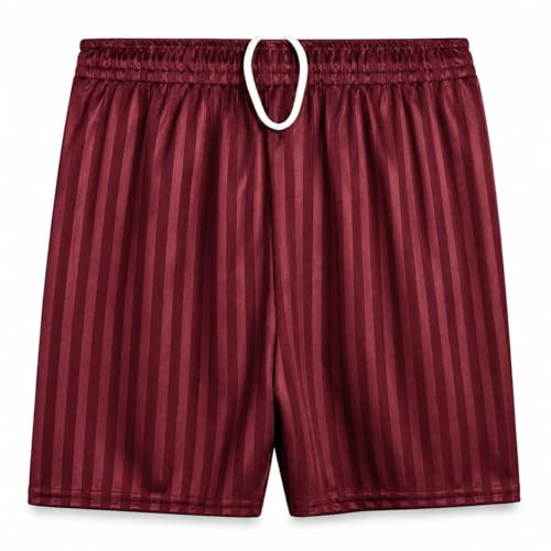 reshmena® Kids Football Shorts Unisex Athletic Shorts Junior Boys Running Gym Fitness Shadow Stripe PE Shorts Uniform Lightweight Children Shorts