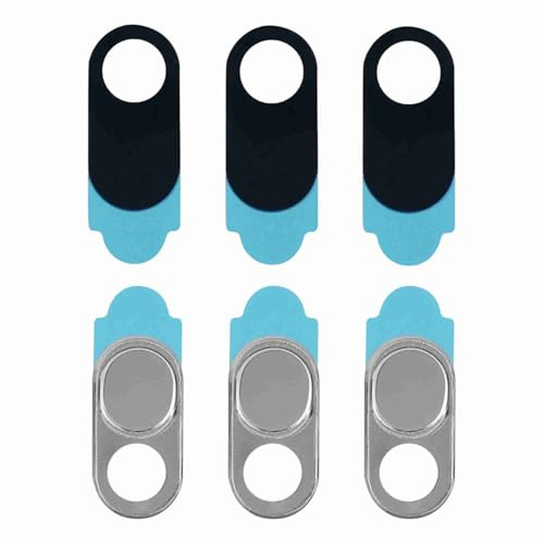 Jelquix Objektivlock i Metall för Kamera Sekretessklistermärke Webbkamerahölje för Smartphone-surfplattor, Tunt Webbkameraskydd för Cybersäkerhet, Lämplig för Alla Enheter (Silver)
