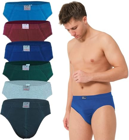 BestSale247 herrtrosor kalsonger (6-pack) herr finribbad retro sporttrosor underkläder bomull M/5 till 7XL/13