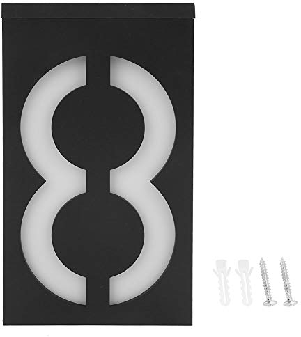 LED de Energía Solar para Exteriores, Luz de Señalización Numérica, Placa de Luces de Dirección de Puerta de la Tienda del Hotel de la Casa, Números para Casas(Number 8)