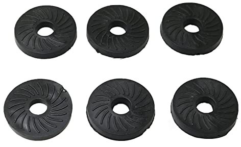 RLECS Gummi-Unterlegscheiben für Kamera, 6 Stück, verbesserte Reibung, Gummi-Pads mit 6,35 mm Schraubenloch für Kamerazubehör, Schutz, Stativ, Schraube, Gummi-Unterlegscheibe