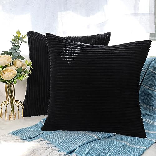 CALIYO Kissenhülle Kord Uni 2er Set, Kissenbezug 60x60 Kissenbezüge für Zierkissen Dekokissen Sofakissen Couchkissen in vielen Farben.