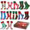 Lounwee Weihnachtssocken Herren Crew Socken Männer & Frauen bunte Kuschelsocken Weihnachten farbigen gemusterten Socken 6 Paar 39-46