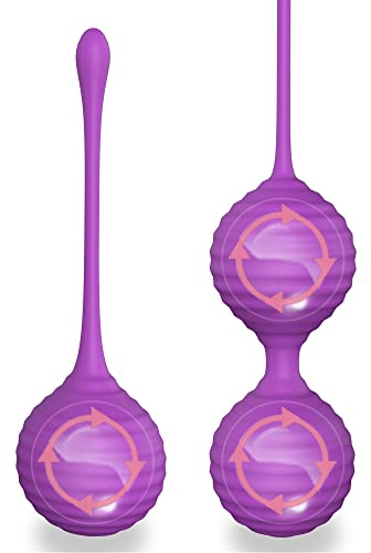 Bolas Chinas para el Control de la Vejiga y Ejercicios del Suelo Pélvico, Pelota de Silicona de Entrenamiento del Suelo Pélvico para Fortalecer y Fortificar los Músculos del Suelo Pélvico,Morado
