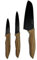 hecef Slice Like a Pro Knife Set of 3! Sharp Stainless Steel Blade with Elegant Black Non-Stick Coating, Including Santoku, Utility, and Paring Knives