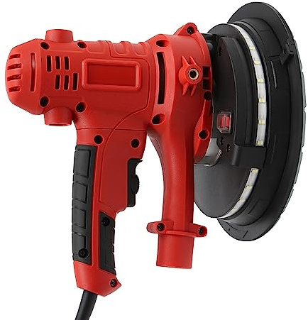 Handheld Dustless Sander for Drywall & Plaster | Portable Polishing Machine, LED Light, Variable Speed, Multi-Hole Pad System