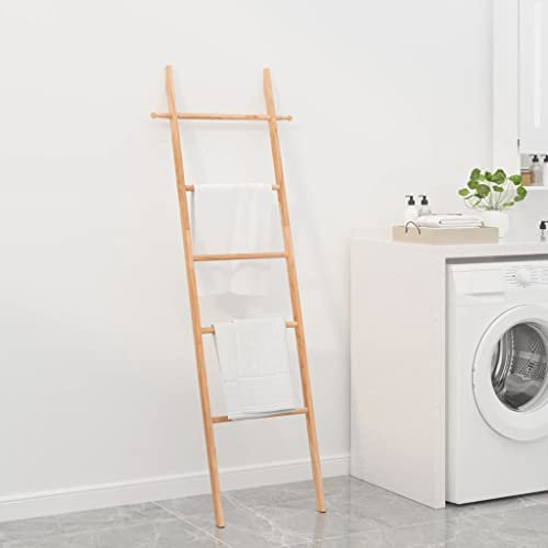 Tools, Ladders & Scaffolding, LaddersTowel Ladder 170 cm Solid Wood Walnut