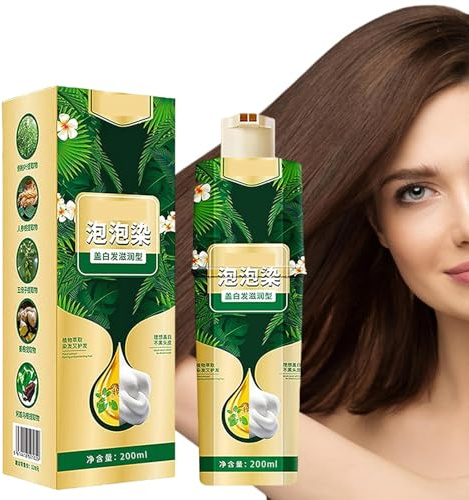 Bubble Plant Shampoo tintura per capelli, 200 ml, Instant Tintura per capelli, Plant Bubble Hair Dye, Shampoo per la casa, facile da lavare, crema per capelli per uomo e donna