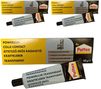 Kraftkleber Transparent - extrem starker Kleber für höchste Festigkeit - Alleskleber für den universellen Einsatz- höchstwärmefester glasklarer Klebstoff (3 x 100g)