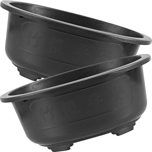 Lot de 2 pots à bonsaï larges et peu profonds en plastique pour bananier ovale à suspendre pour bureau, bol de poterie pratique pour grandes plantes