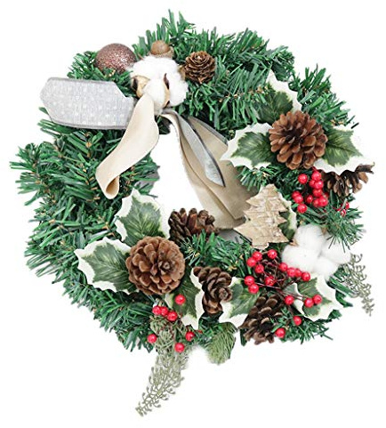 Julkrans Konstgjord växtkrans 30cm Julkrans Blomsterdekorationer Dörrhängande Konstgjord Blomvägg Kreativ Vägghängande Dekoration Välkomstkransar till ytterdörren