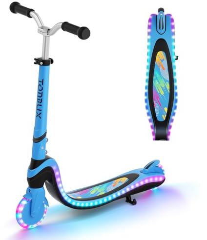 Scooter for Kids Ages 3-12 TONBUX 2 Wheel Kids Scooter with Light Up Wheels & Stem & Deck, 3 Adjustable Height Handle, Lightweight Portable Kick Scooters for Girls Boys Toddler, up to 50kg