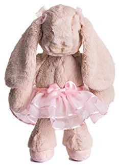 DILLY DUDU Ballerina/Ballet Bunny Plush Toy Stuffed Animal Rabbit Doll 10-inch(Pink)