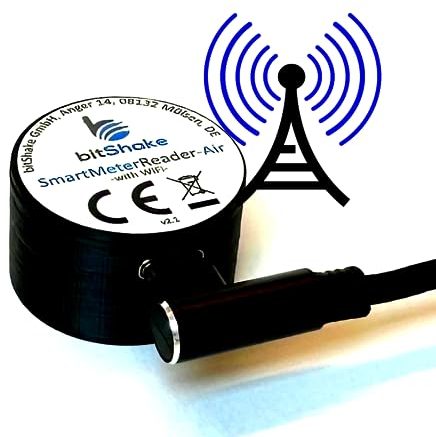 bitShake SmartMeterReader - AIR | WiFi | TASMOTA vorinstalliert | WLAN | MQTT | IR Lesekopf