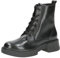 CAPRICE Damen Stiefeletten zum Schnüren aus Leder mit Reißverschluss, Schwarz (Black Nappa), 40 EU