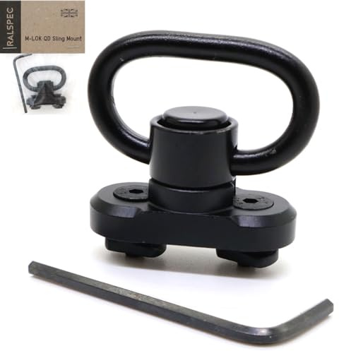 RALSPEC MLOK Handguard QD Rifle Sling Swivel Mount Adapter Quick Detach Release Point Rifle Gun Airsoft Attachment MLOK MLOCK (Sling Mount with Oval Swivel)