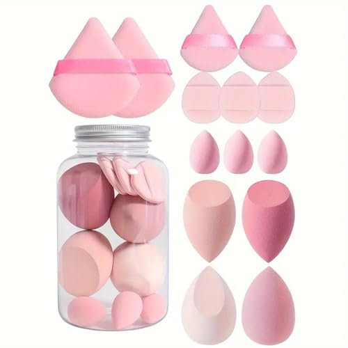 Makeup Blender Sponge Set, Soft Beauty Sponge Blender, Makeup Sponge And Powder Puff Set, Foundation Blending Beauty-Blender, F-lawless For Liquid Creams And Powders (7 Sponges+ 7 Beauty Eggs)