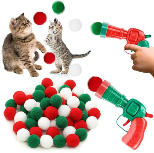 Giugio Kattleksak, interaktiv kattleksak, mjuka kattbollar, kattungar pomponleksak, bollar, plyschboll interaktiv för katter och kattungar, leksak för inomhus, husdjur, katter, hundar