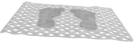 SHERCHPRY Non Slip Massage Shower Pad Suction Cup Fixed Floor Mat for Bathroom Skid Bathtub Mat Grey Foot Pad for Entrances Washrooms Safe Practical Home Essential