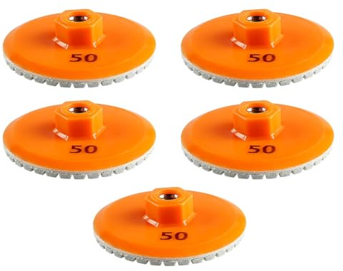 Bortivier Discos de Pulido para Amoladora Angular M10 de 80 mm, 5 Unidades, para Azulejos de Cerámica, Pulido en Seco, Mármol, Porcelana, Biselado de Bordes.