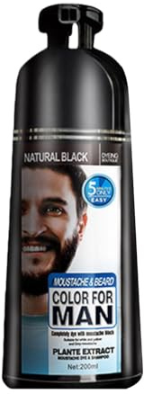 Tinta Per Barba Per Uomini | Agente Colorante Istantaneo e Durevole - 200ml Colorazione Barba per Capelli Grigi - per Uomo Nonno Papà Casa Viaggio Salon Appuntamento Matrimonio Compleanno