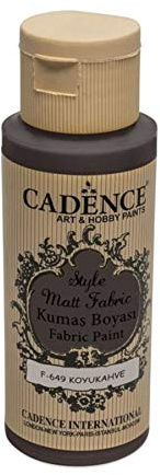 Cadence Peinture textile mat marron foncé 59ml