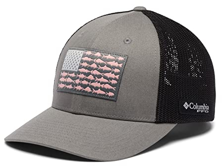 Columbia Unisex PFG Fish Flag Mesh Ball Mid Cap, Titan/Schwarz, S-M
