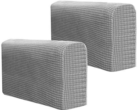 FAVOMOTO Armlehnenbezüge, 2PCS Sofa Armlehnenbezüge Verstellbar, Stretch Sofa Armkappen Armlehnenschoner Lehnenüberwurf, Stretch Sesselschoner Weiche Polyester Armlehnenschoner rutschfest Möbelschutz
