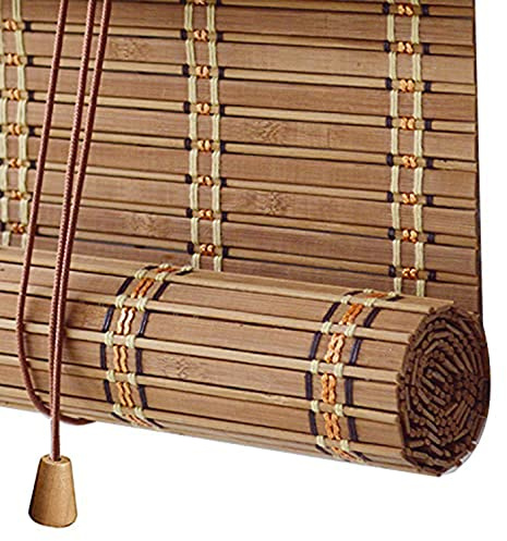 Persianas Enrollables de Bambú Natural,Estores de Bambú para Exteriores,Cortinas Opacas para Ventanas,Persianas de Madera Privacidad Protección para Pabellón Baño de Oficina (150x200cm/59x71in)