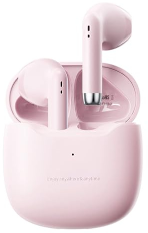 Rosa In ear Kopfhörer kabellos Bluetooth kleine Ohrhörer mit Mic in-ear Ohrhörer Bluetooth Kopfhörer kleine Ohren wireless Headphones Earbuds für Arbeit Reisen Wireless Kopfhörer für iPhone Android