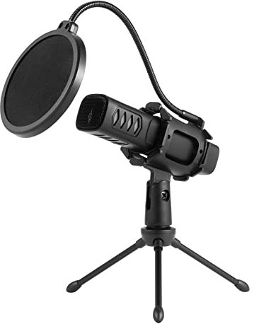 YIWENG microphone,USB Microphone Cardioid Condenser Mic with Tripod Stand Pop Filter Shock Mount for Gaming Streaming Podcasting Compatible with PC Laptop Smartphone,microphone for computer smartphone