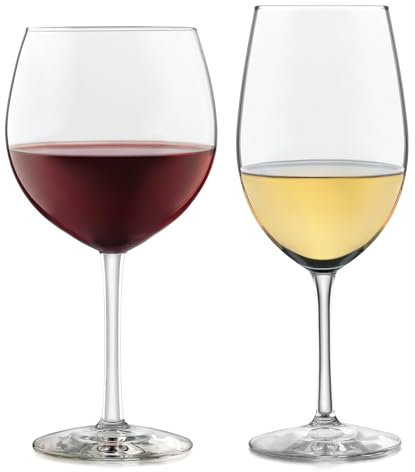 Libbey Vineyard Reserve - Juego de 8 copas de vino transparentes para vino tinto y blanco, ideales para Merlot, Burdeos, Chardonnay, regalos, vacaciones, fiesta de cumpleaños