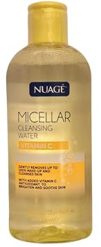 Nuage Micellar Cleansing Water with Vitamin C | Gently Removes Makeup, Cleanses & Hydrates Skin – Brightening Antioxidant Formula with Aloe Vera & Vitamin E | Suitable for All Skin Types (200ml)