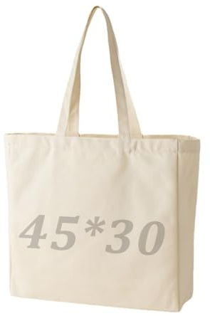 Bolsa de algodón reutilizable para la compra de comestibles, Bolsas de algodón con asas, Bolsa para la compra Asas Largas, Bolsa de tela para pintar, compra de comestibles, 40 * 37CM, blanco