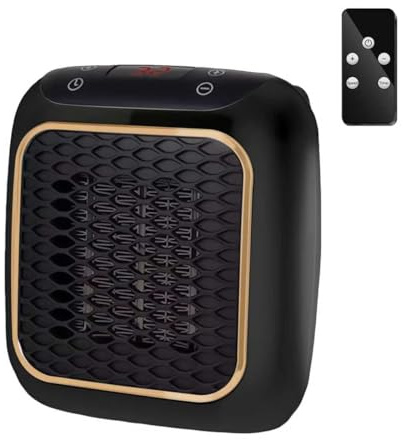 GZCHENHAO 5.0 Upgrade Electric Heater【Heating Capacity NO.1-SPD Certified】【4 Safe Protection Mechanisms】Fan Heaters For Home Bedroom Office,Black Portable Heater FX1