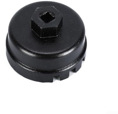 Besshepplo Chiave per Filtro Olio efficiente Toyota 14 scanalature, Tappo da 64 mm, Nero anodizzato per Prestazioni Antiscivolo