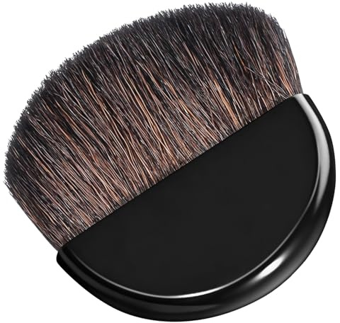 LIFKICH Brocha para Rubor Pequeña y Portátil de Nylon Tacto Delicado, Adecuado para Maquillaje de Mejillas en Uso al Aire Libre y Citas