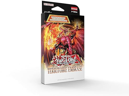 Yu-Gi-Oh! Pack 3 boosters Tuckbox Territoire Embrasé - 28 cartes dont 1 carte jeton à collectionner - À partir 6 ans - Édition française