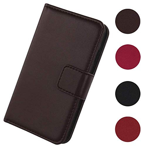 Lankashi premium äkta flip mapp folio läderfodral för labyrint Blade 4G Phablet 14 tum bok plånbok företag telefon skydd skydd fodral skinn väska etui (mörk borwn)